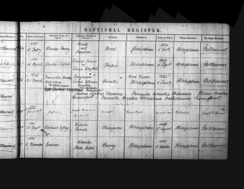 Josephinebaptismregister